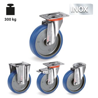 TR-73-NLX-Roues avec montures en acier inox pour charges légères